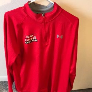 Red Under Armour Quarter Zip